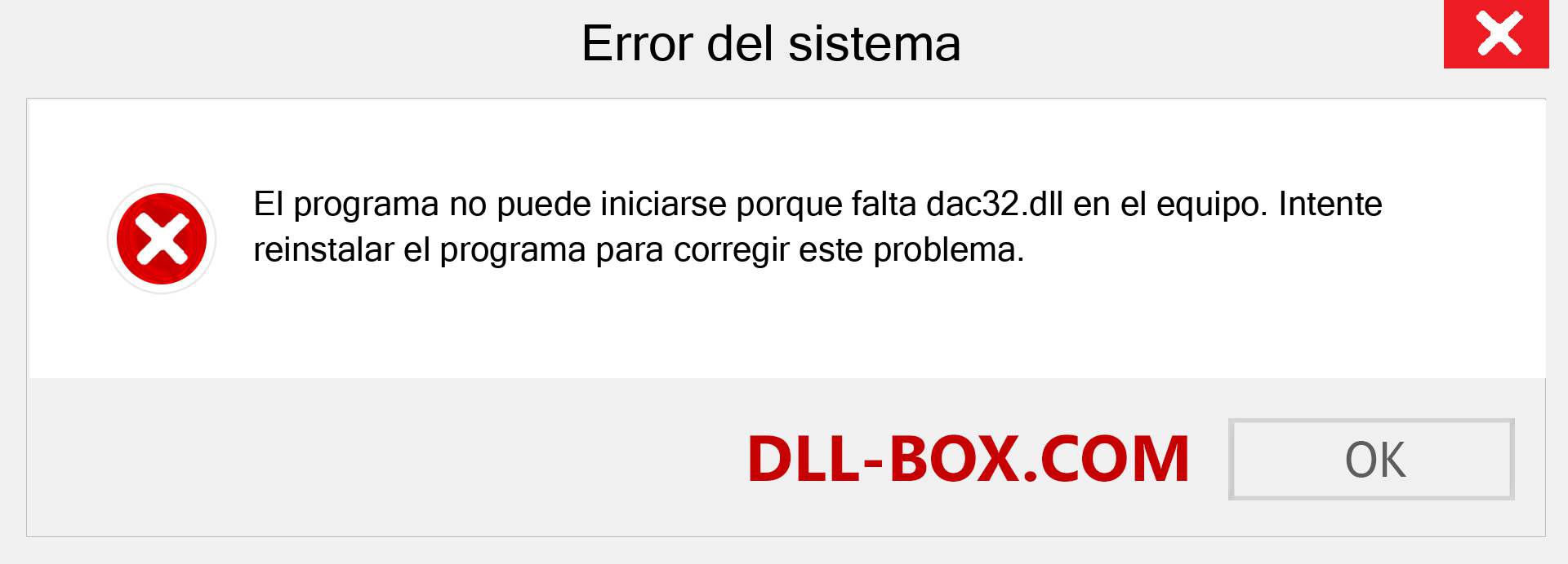 ¿Falta el archivo dac32.dll ?. Descargar para Windows 7, 8, 10 - Corregir dac32 dll Missing Error en Windows, fotos, imágenes